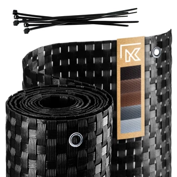 Osłona balkonowa Kadax Skei 1x3 m Czarna (K4305)