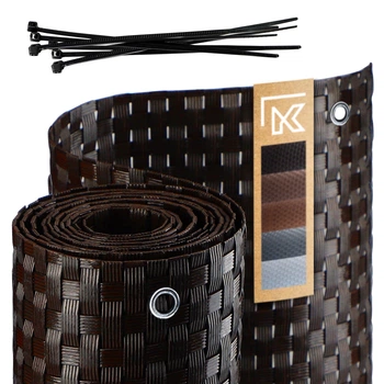 Osłona balkonowa Kadax Skei 1x4 m Ciemny brąz (K981)