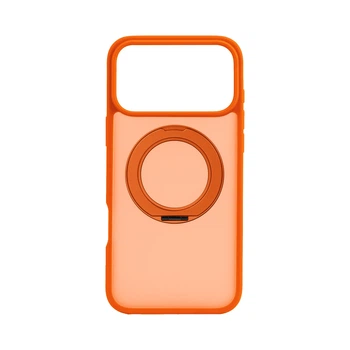 Противоударный чехол-панель для Apple iPhone 17 Pro Max, Unit Stand2, Оранжевый, силикон + поликарбонат, защита всего корпуса, с подставкой, поддержка магнитных держателей и беспроводной зарядки (MagSafe), ArmorStandart (ARM86625)
