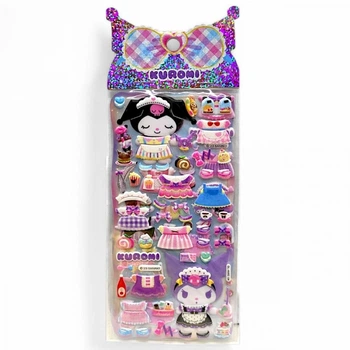 Наліпки "Аніме Санріо (Sanrio) Куромі (Kuromi)", мікс видів MIC (259758)