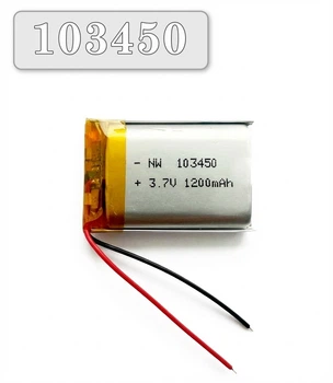 Акумулятор літій-іонний полімерний Li-Pol 103450 1200 mAh 3.7V 4.44Wh