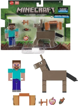 Набор игрушек Майнкрафт Стив и Осёл Minecraft Steve and Donkey Mattel JCN54