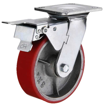 Колесо поворотне Haushalt 51337608 D150 15 см Червоне (4772013083573)