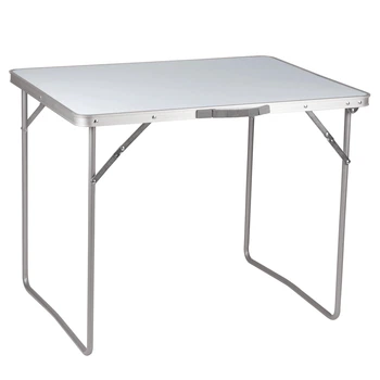 Стіл складаний Bo-Camp Camp-Gear Economy 80x60 см, сталевий каркас, до 20 кг, Light Grey (1404426)