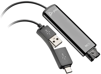 Переходник DA75 USB > QD для гарнитур EncorePro, USB-A, USB-C, черный Poly (teh0013723)
