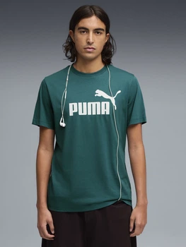 Футболка бавовняна довга чоловіча Puma Essentials Foundation 68253341 M Emerald Ice (4069161734007)