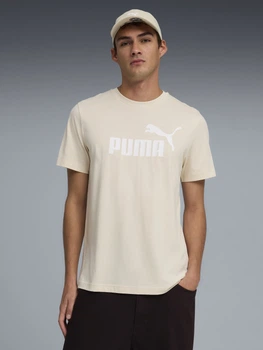 Футболка хлопковая длинная мужская Puma Essentials Foundation 68253387 S Alpine Snow (4069161691409)