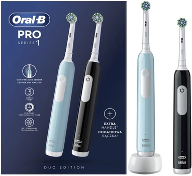 Набір електричних зубних щіток Oral-B Pro 1 Duo (8006540789193) (955555911956439) - Уцінка