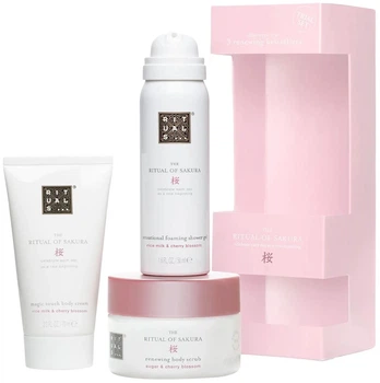 Zestaw Rituals The Ritual Of Sakura Trial Set Pianka pod prysznic 50 ml + Peeling do ciała 125 ml + Krem do ciała 70 ml (8719134185287 / 8719134205473 (955555914865801) - Outlet