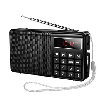 Портативний радіоприймач HOCO HI50 Portable radio AM/FM USB/TF/BT5.3 5W Black