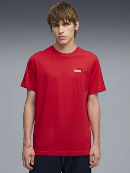 Футболка хлопковая длинная мужская Puma Essentials Graphics 68471711 M For All Time Red (4069161745447)