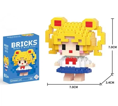 Конструктор фігурка BRICKS пікселі Сейлор Мун 216 деталей W023