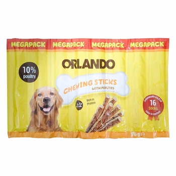 Ласощі для собак Orlando MEGAPACK with poultry, м'ясні палички з птахом, (16 паличок) 176 г