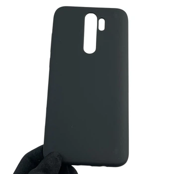 Чехол для Xiaomi Redmi Note 8 Pro силиконовый с микрофиброй нескользящий черный