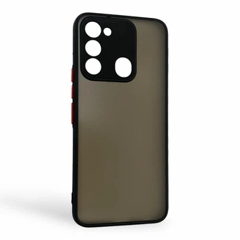 Чехол для телефона TECNO Spark 8C (KG5k) с высокими бортами с защитой камеры черный