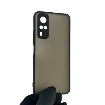 Чохол для телефона Vivo Y31 з високими бортами із захистом камери чорний