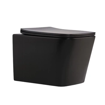 Унитаз подвесной QTAP Tern QT1733052ERMB безободковый черный с сидением Slim Soft Close