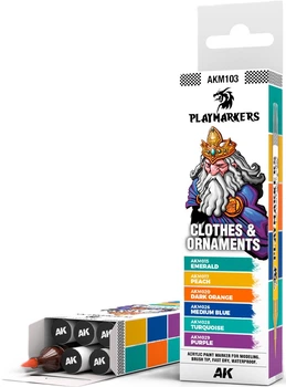 Zestaw playmarkerów AK Interactive Clothes and ornaments 6 szt (8435568338913)