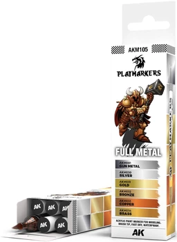 Zestaw playmarkerów AK Interactive Full metal 6 szt (8435568338937)