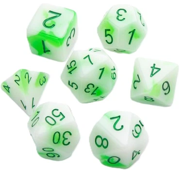 Набір ігрових кубиків Gamegenic Glow Toxic stones (4251715405376)