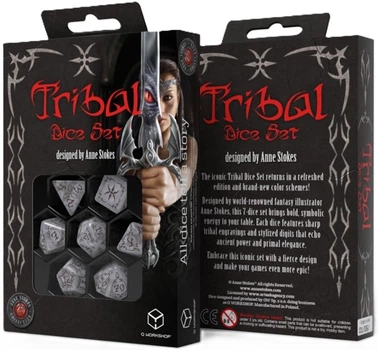 Набір кубиків для гри Q Workshop Tribal Перлово-коричневі (5907699497997)