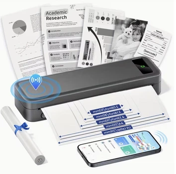 Портативний бездротовий термопринтер Phomemo А285 Bluetooth 1500mAh, сірий