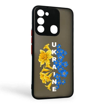Чехол для телефона Tecno Spark Go (KG5m) с 3D принтом патриотическим с высокими бортами с защитой камеры черный
