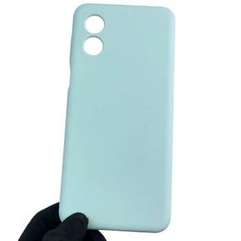 Чехол для Motorola Moto E13 (PAXT0034) силиконовый с микрофиброй нескользящий голубой