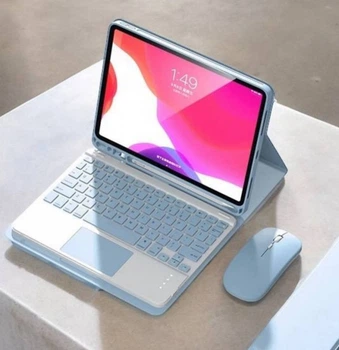 Чохол-клавіатура CaseFashion в комплекті з мишкою для iPad 11 (A16) (2025) Sky Blue