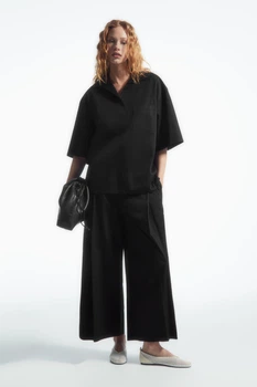 Кюлоти жіночі COS elasticated pleated culottes 1221419001 34 Чорний