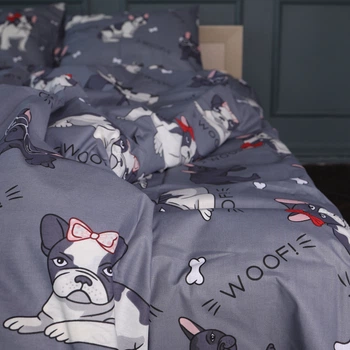 Простирадло Бязь 17-0663 Cute Pug 150*220