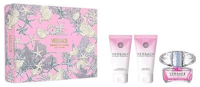 Zestaw prezentowy damski Versace Bright Crystal Woda Toaletowa 50 ml + Żel pod prysznic 50 ml + Balsam do ciała 50 ml (8011003899784)