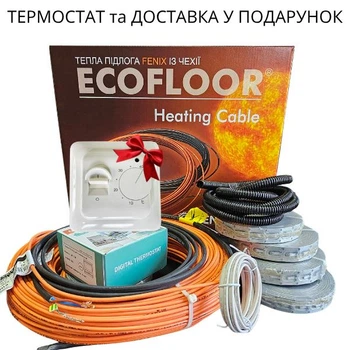 Тепла підлога комплект Fenix ADSV 18 1000 Вт 5,8м² - 9,2м² + терморегулятор механічний.