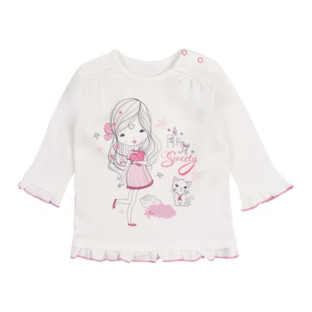Футболка с длинными рукавами ЛяЛя 3ІН037 (2-125) 74 см Белая (2000000200958)
