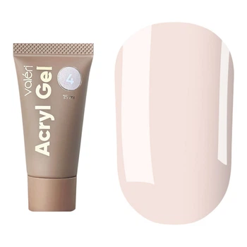 Акригель Acryl Gel Valeri 04 нюдово-персиковый, 15 мл