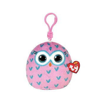 Мʼяка набивна дитяча іграшка TY SQUISH-A-BOOS 39573 Сова WINKS 12 см