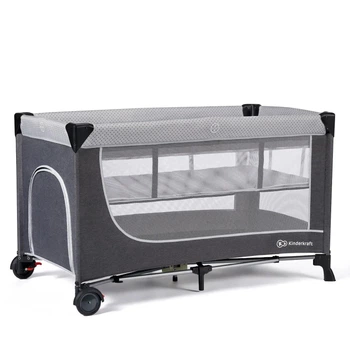 Кровать-манеж Kinderkraft Leody Grey, 5902533917990