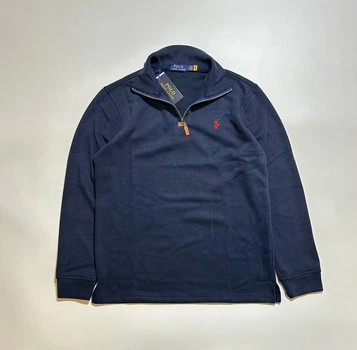 Кофта Polo Ralph Lauren напівзамок, чоловіча, синього кольору, розмір М
