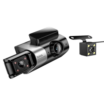 Відеореєстратор HOCO DI64 World three-screen simultaneous display 720p Wi-Fi Black