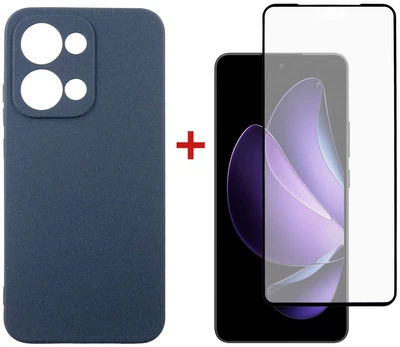 Комплект чехол для смартфона + стекло DENGOS Carbon для OPPO Reno13 5G Blue (DG-KM-177)