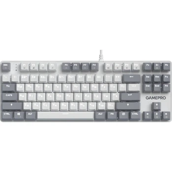 Клавиатура GamePro Genesis Metallic mk110w Outemu Red Switch usb ua White (mk110w)