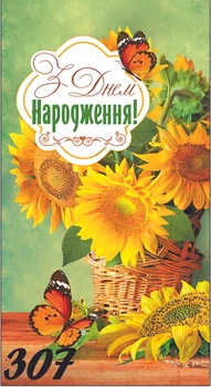 Конверт для грошей Експрес Удачі Жіночий З Днем народження! (KNV-00307U)