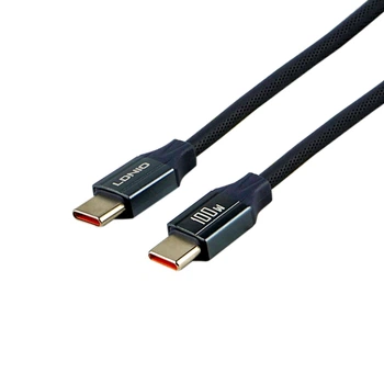 Кабель USB LDNIO LC442c Type-C to Type-C 100W 2m Сiрий