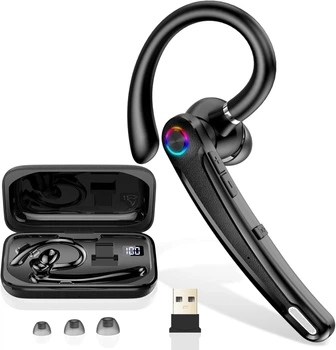 Беспроводная Bluetooth-гарнитура V5.4 с двойным шумоподавлением