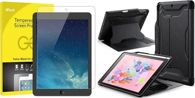 Комплект для iPad 6/5, iPad Air 2/1, iPad Pro 9,7-дюймового защитного экрана и чехла-подставки с магнитным креплением для iPad 6/5
