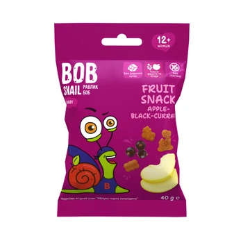 Снек Bob Snail Яблуко-Чорна смородина з 12 місяців 40г