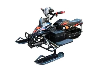 Электроснегоход Crosser S-1 (800W, 48V, 20Ah) на амортизаторах Черный