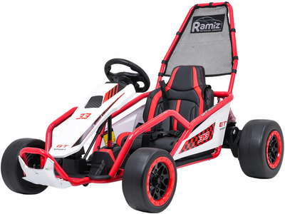 Електромобіль для дітей Gokart Tornado з функцією дрифту 1-місний Червоний (5903864977592)