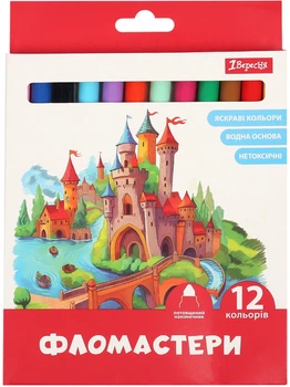 Фломастеры 1 сентября 12 цветов Classic (650593)