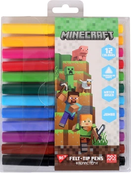 Фломастеры Yes 12 цветов Minecraft (650590)